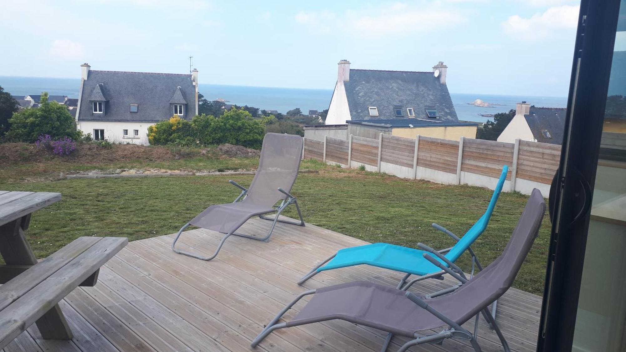 Maison proche du Phare de Trézien vue mer Plouarzel Extérieur photo